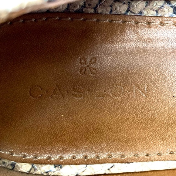 Caslon Brennan Snake Slip On Loafer Flats 9.5 Minimalist Classic Preppy Neutral - Picture 11 of 13